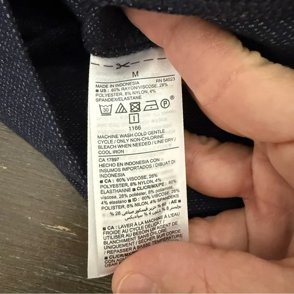 Old Navy Blue Denim Color Stevie High Rise Leggings Bundle of 2 Women Size M - Picture 8 of 11